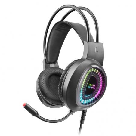 Auriculares Gaming con Micrófono Mars Gaming MH220/ Jack 3.5/ USB 2.0/ Negros - Imagen 1