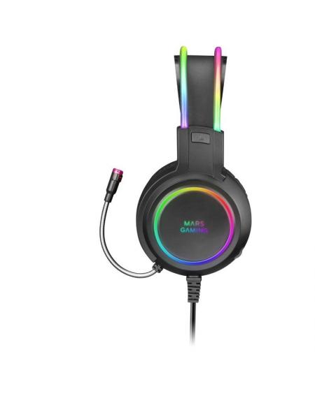 Auriculares Gaming con Micrófono Mars Gaming MHRGB/ Jack 3.5/ Negros - Imagen 2