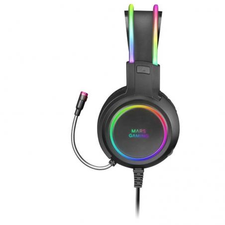 Auriculares Gaming con Micrófono Mars Gaming MHRGB/ Jack 3.5/ Negros - Imagen 2