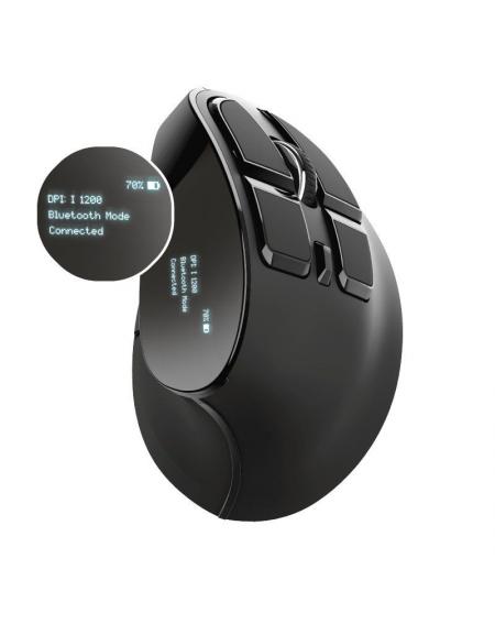 Ratón Ergonómico Inalámbrico por Bluetooth Trust Voxx/ Hasta 2400 DPI