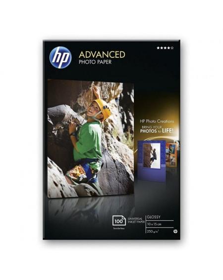 Papel Fotográfico HP Advanced Q8692A/ 10 x 15cm/ 250g/ 100 Hojas/ Brillante