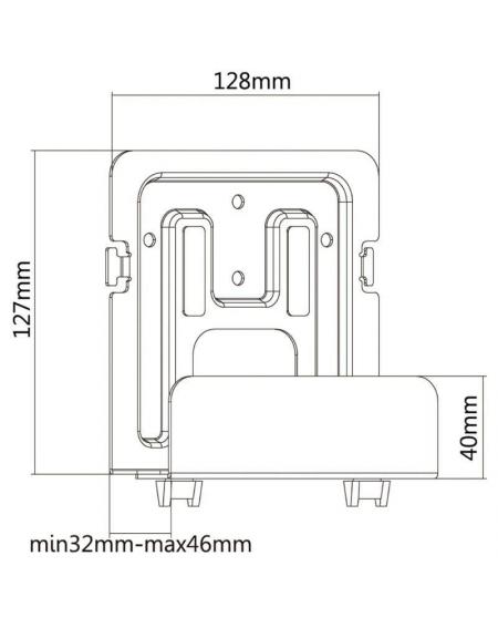 Soporte Universal Aisens MPC02-155 para Router, MiniPC/ hasta 2kg