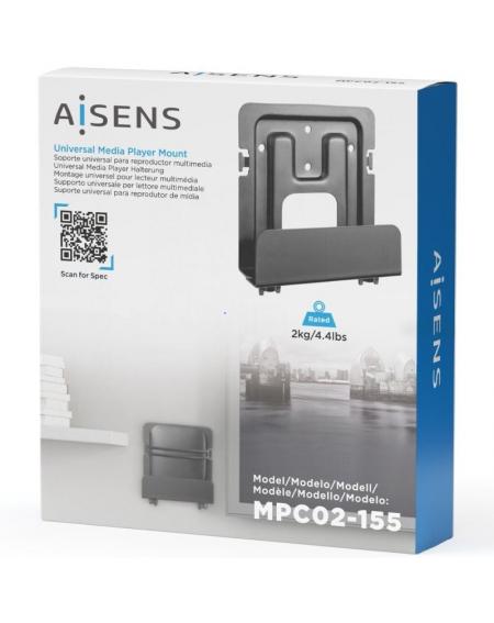 Soporte Universal Aisens MPC02-155 para Router, MiniPC/ hasta 2kg