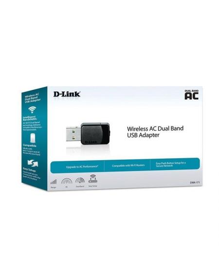 Adaptador USB - WiFi D-Link MU-MIMO DWA-171/ 433Mbps