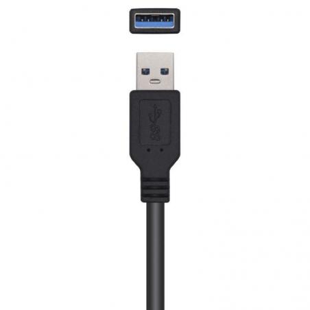 Cable Alargador USB 3.0 con Amplificador Aisens A105-0525/ USB Macho - USB Hembra/ 5m/ Negro