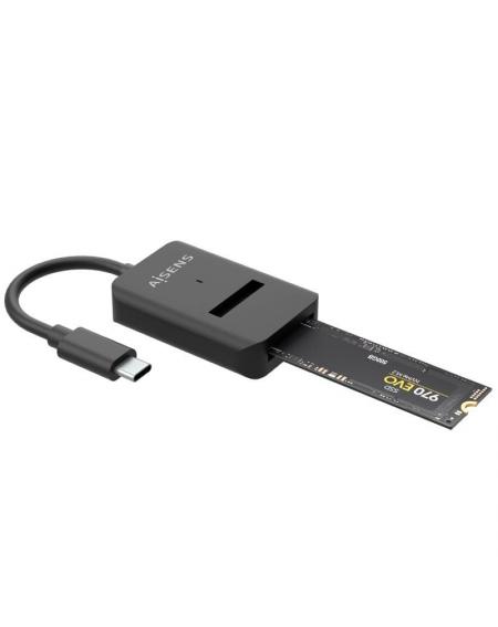 Dock USB Tipo-C para SSD M2 SATA/NVMe NGFF Aisens ASUC-M2D011-BK/ Negro