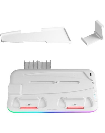 Soporte Multifunción RGB para PS5 Mars Gaming MPS5-B/ Blanco