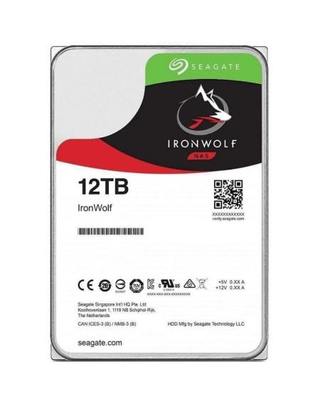 Disco Duro Seagate IronWolf NAS ST12000VN0008 12TB/ 3.5'/ SATA III/ 256MB