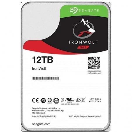 Disco Duro Seagate IronWolf NAS ST12000VN0008 12TB/ 3.5'/ SATA III/ 256MB