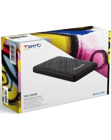 Caja Externa para Disco Duro de 2.5' TooQ TQE-2500B/ USB 3.1/ Sin Tornillos