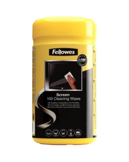 Dispensador de 100 Toallitas Fellowes 9183101 para Limpieza de Pantallas