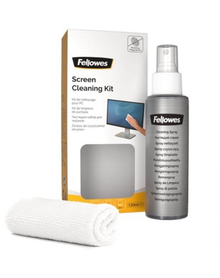Kit Limpiador de Pantallas Fellowes Screen Cleaning Kit 9930501/ Spray 120ml + Gamuza Microfibra