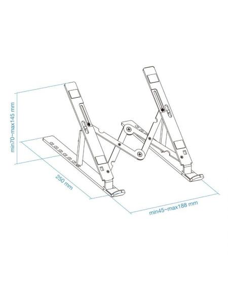 Soporte TooQ TQLRS0033-AL para Portátiles hasta 15'/ Plata