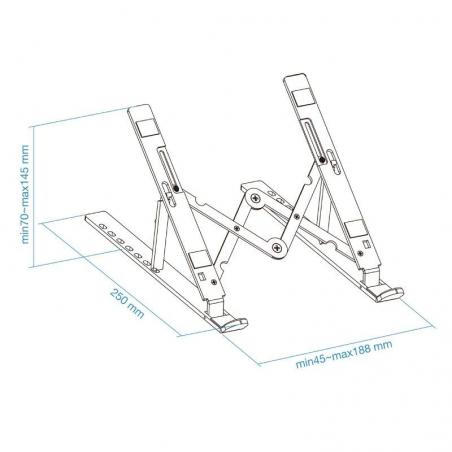 Soporte TooQ TQLRS0033-AL para Portátiles hasta 15'/ Plata