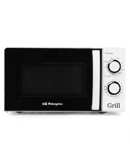 Microondas Orbegozo MIG 2130/ 700W/ Capacidad 20L/ Función Grill/ Blanco