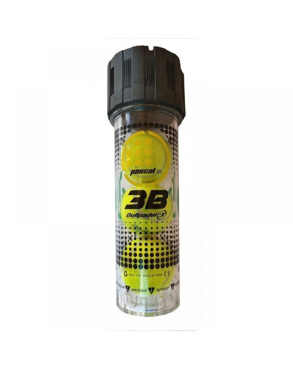 Presurizador para Pelotas de Pádel Bullpadel Pascal Box 3B/ Incluye Bomba Hinchadora/ Capacidad 3 uds