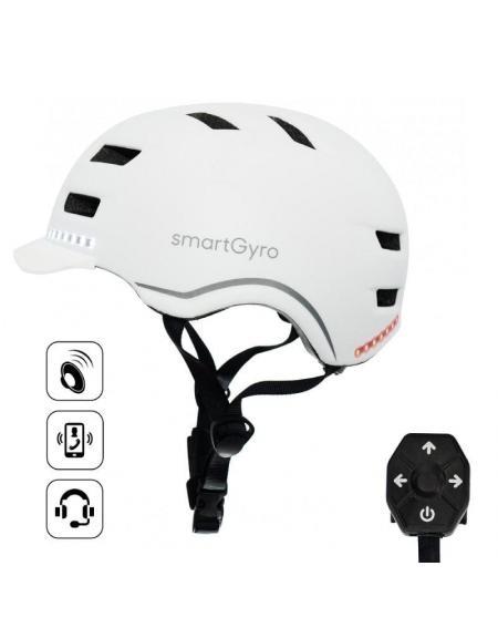 Casco para Adulto SmartGyro Helmet Pro/ Tamaño L/ Blanco