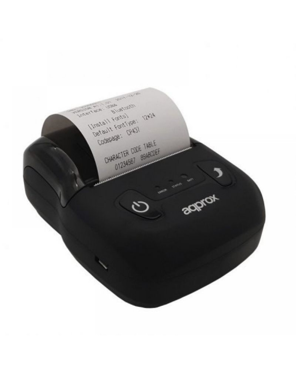 Impresora de Tickets Approx appPOS58PORTABLE+/ Térmica/ Ancho papel 58mm/ USB-Bluetooth/ Negra