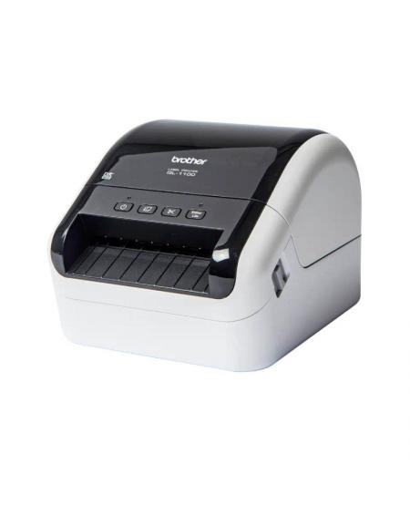 Impresora de Etiquetas Brother QL-1100C/ Térmica/ Ancho etiqueta 103mm/ USB/ Blanca y Negra