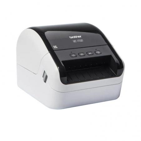 Impresora de Etiquetas Brother QL-1100C/ Térmica/ Ancho etiqueta 103mm/ USB/ Blanca y Negra