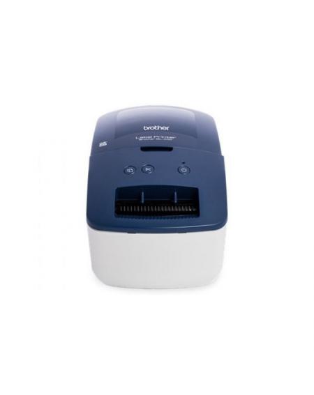 Impresora de Etiquetas Brother QL-600B/ Térmica/ Ancho etiqueta 62mm/ USB/ Azul y Blanca