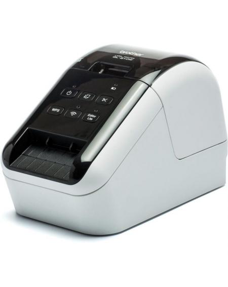 Impresora de Etiquetas Brother QL-810WC/ Térmica/ Ancho etiqueta 62mm/ USB-WiFi/ Blanca y Negra