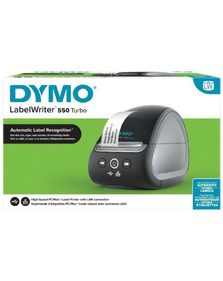 Impresora de Etiquetas Dymo LabelWriter 550 Turbo/ Térmica/ USB/ Negra