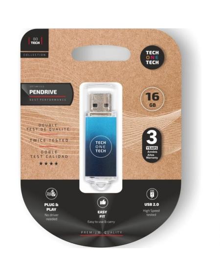 Pendrive 16GB Tech One Tech Be Deep USB 2.0/ Azul Degradado