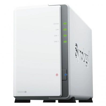 NAS Synology Diskstation DS223J/ 2 Bahías 3.5'- 2.5'/ 1GB DDR4/ Formato Torre