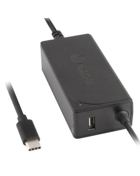 Cargador de Portátil NGS W-65W TYPE C/ 65W/ Automático/ Voltaje 12-20V/ 1 USB