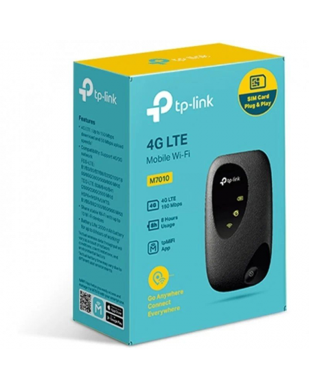 Router Inalámbrico 4G TP-Link M7010 300Mbps/ 2.4GHz/ 1 Antena/ WiFi 802.11b/g/n