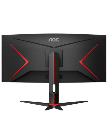 Monitor Gaming Ultrapanorámico Curvo AOC CU34G2X/BK  34'/ WQHD/ 1ms/ 144Hz/ VA/ Negro y Rojo