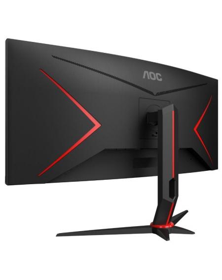 Monitor Gaming Ultrapanorámico Curvo AOC CU34G2X/BK  34'/ WQHD/ 1ms/ 144Hz/ VA/ Negro y Rojo