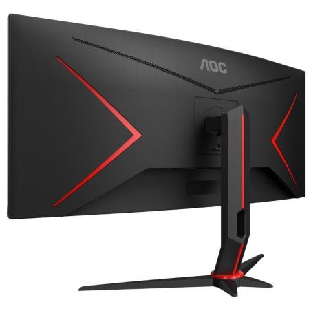 Monitor Gaming Ultrapanorámico Curvo AOC CU34G2X/BK  34'/ WQHD/ 1ms/ 144Hz/ VA/ Negro y Rojo