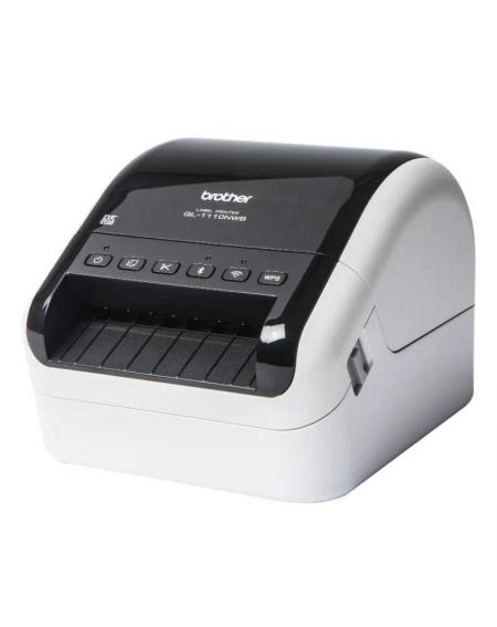 Impresora de Etiquetas Brother QL-1110NWBC/ Térmica/ Ancho etiqueta 103mm/ USB-WIFI-Bluetooth-Ethernet/ Blanca y Negra