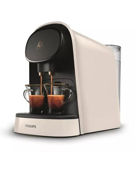 Cafetera de Cápsulas Philips L'Or Barista LM8012/00/ Crema/ Compatible cápsulas Nespresso y L'OR