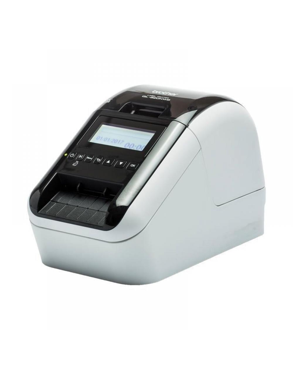 Impresora de Etiquetas Brother QL-820NWBC/ Térmica/ Ancho etiqueta 62mm/ USB-Bluetooth-WiFi-Ethernet/ Blanca y Negra