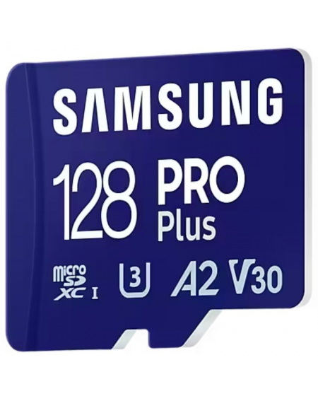 Tarjeta de Memoria Samsung PRO Plus 2023 128GB microSD XC/ Clase 10/ 180MBs