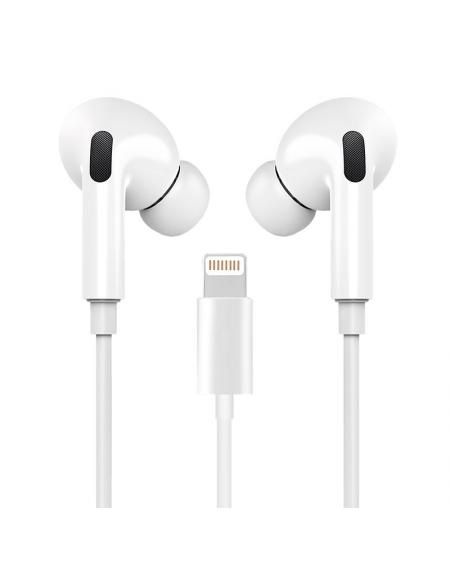 Auriculares Blancos COOL Stereo Con Micro para iPhone - Goma IN-EAR (Lightning Bluetooth)