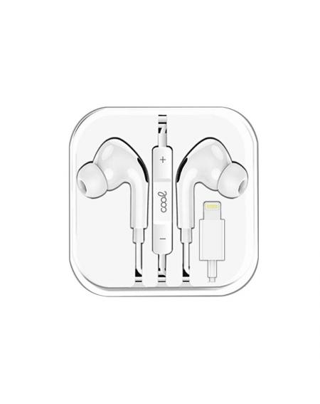 Auriculares Blancos COOL Stereo Con Micro para iPhone - Goma IN-EAR (Lightning Bluetooth)