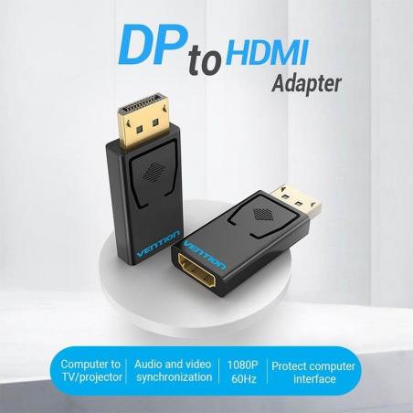 Adaptador Vention HBKB0/ Displayport Macho - HDMI Hembra