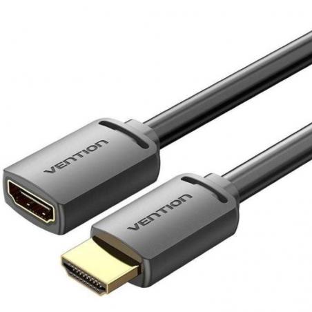 Cable Alargador HDMI 4K Vention AHCBF/ HDMI Macho - HDMI Hembra/ 1m/ Negro