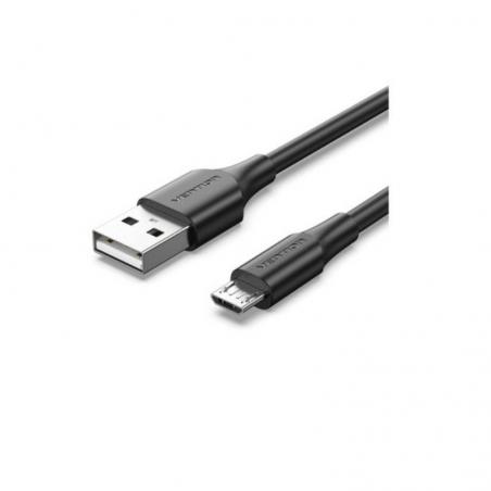 Cable USB 2.0 Vention CTIBH/ USB Macho - MicroUSB Macho/ 2m/ Negro