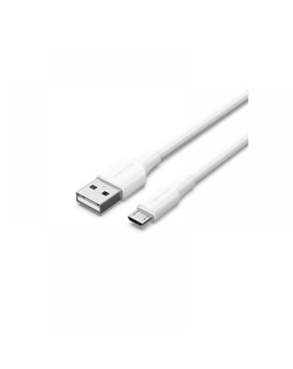 Cable USB 2.0 Vention CTIWF/ USB Macho - MicroUSB Macho/ 1m/ Blanco