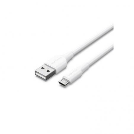 Cable USB 2.0 Vention CTIWF/ USB Macho - MicroUSB Macho/ 1m/ Blanco