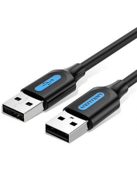 Cable USB 2.0 Vention COJBD/ USB Macho - USB Macho/ 1m/ Negro