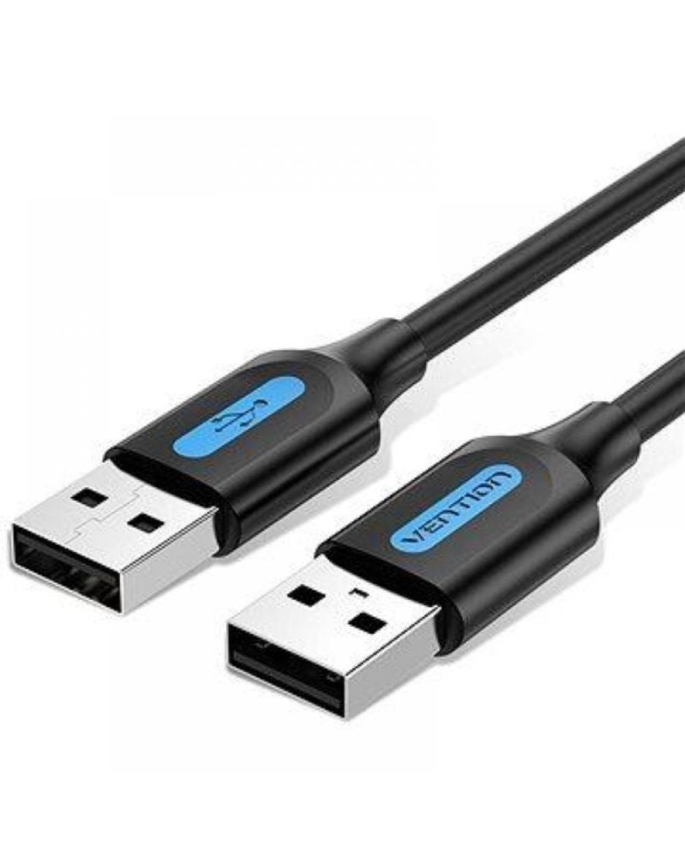 Cable USB 2.0 Vention COJBG/ USB Macho - USB Macho/ 2m/ Negro