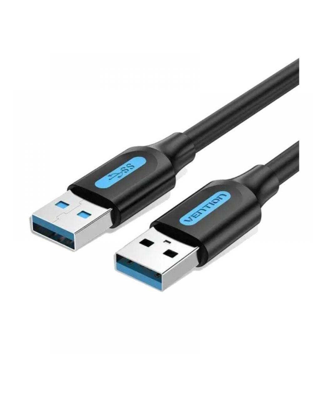 Cable USB 3.0 Vention CONBH/ USB Macho - USB Macho/ 2m/ Negro