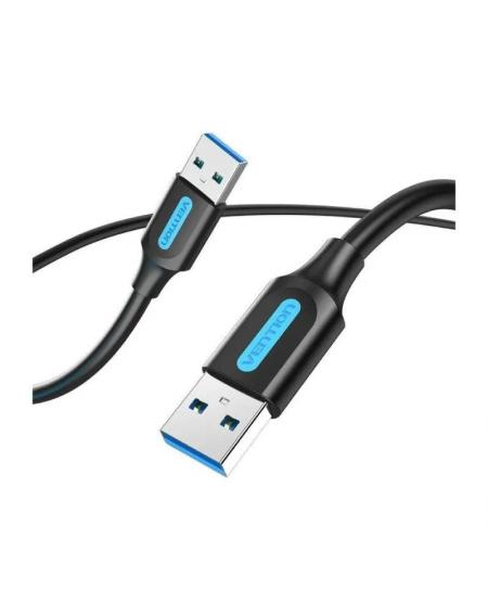 Cable USB 3.0 Vention CONBH/ USB Macho - USB Macho/ 2m/ Negro