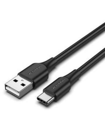 Cable USB 2.0 Vention CTHBF/ USB Tipo-C Macho - USB Macho/ 1m/ Negro